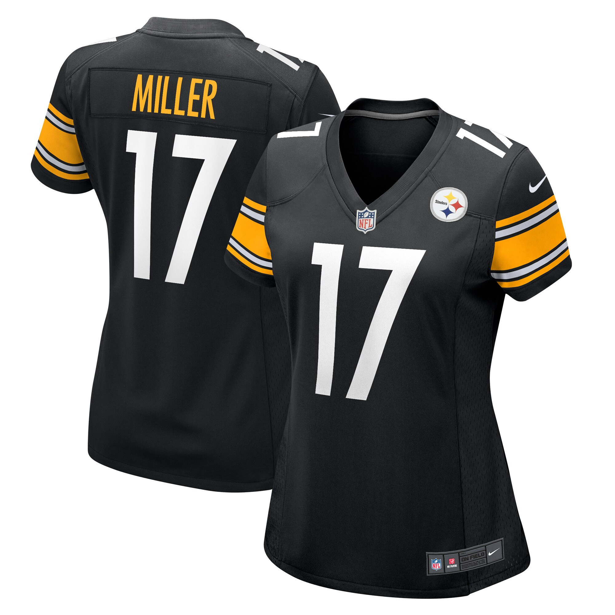 Anthony Miller Pittsburgh Steelers Womens Game Jersey – Black NFL