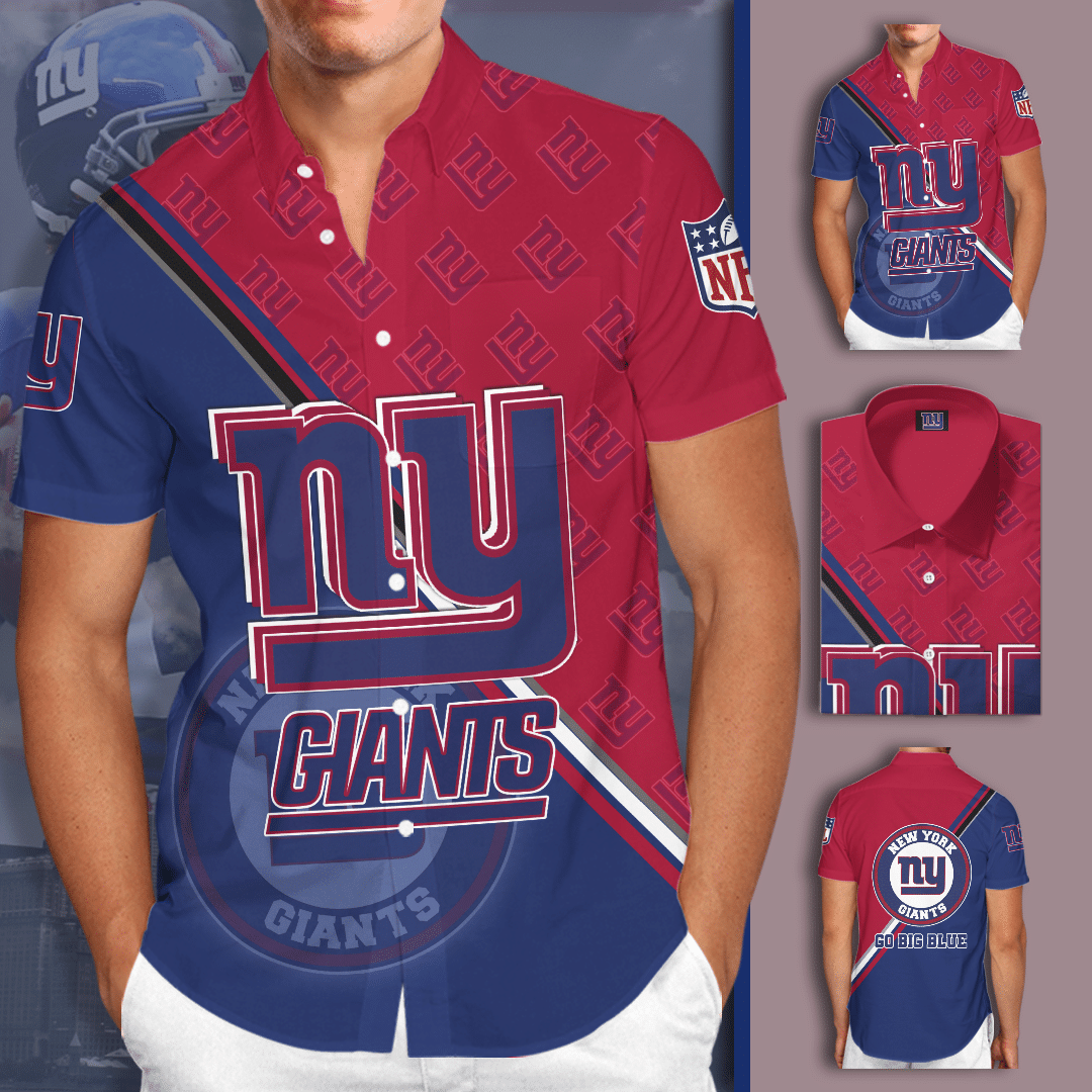 New York Giants Football Team Sports All Over Print 3D Hawaiian Shirt