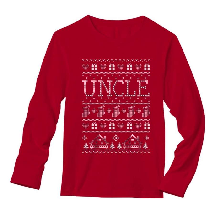 Uncle Ugly Christmas Sweater Long Sleeve T-Shirt