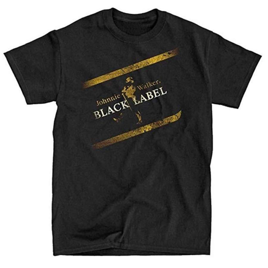 Johnny Walker Black Label – Vintage Black T-Shirt All Size