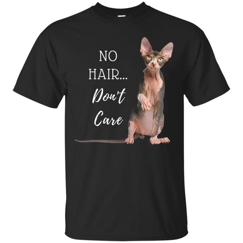 No Hair…Don’t Care Hairless Cat T-Shirt (Sphynx Kitten)