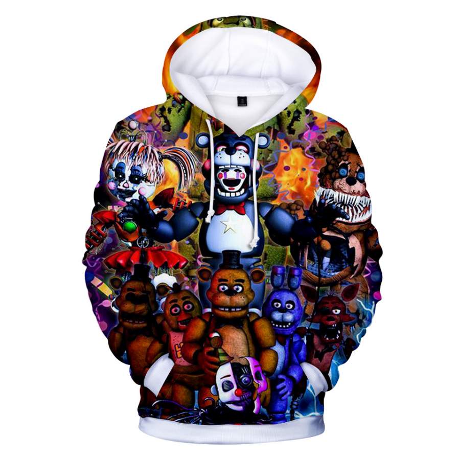 3D Printed Five Nights at Freddy’s Hoodie Pullover Sweatshirt