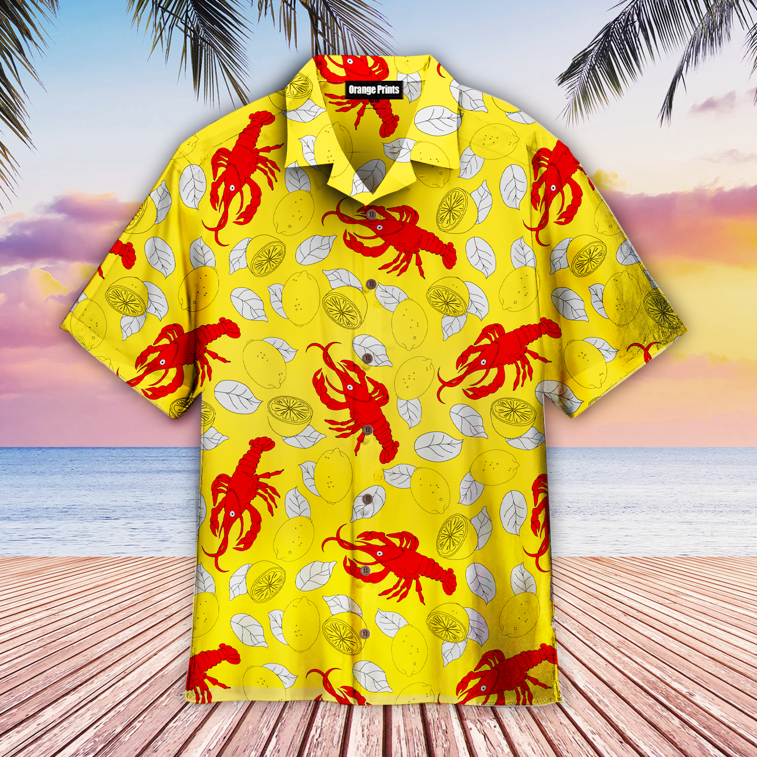 Yellow Crawfish Lemon Hawaii Shirt For Men Women Ha42981