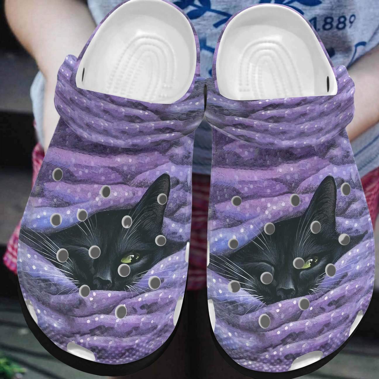 Sleeping Cat Personalized Clog, Custom Name, Text, Color, Number Fashion Style For Women, Men, Kid, Print 3D