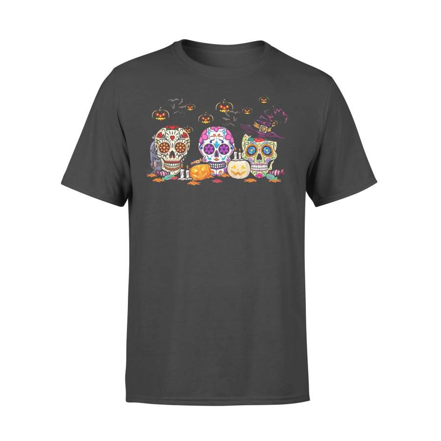 Sugar Skull Witch Pumpkin Halloween T-shirt