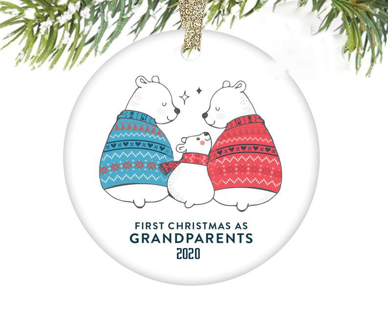 Our First Christmas As Grandparents Ornament, First Time Grandparent Gift, New Grandchild, Grandma And Grandpa Gifts