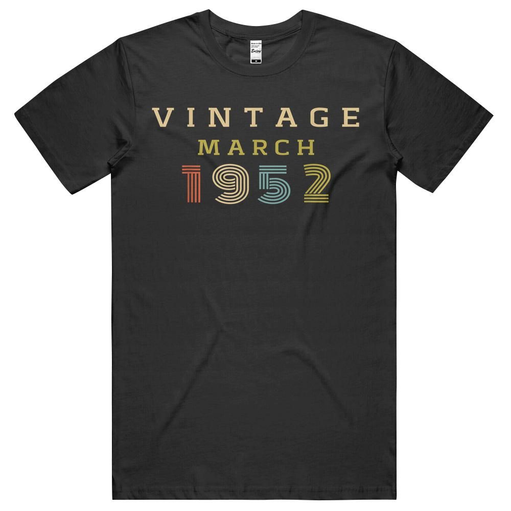 68 Year Old Birthday Gift Vintage 1952 March Unisex Shirt