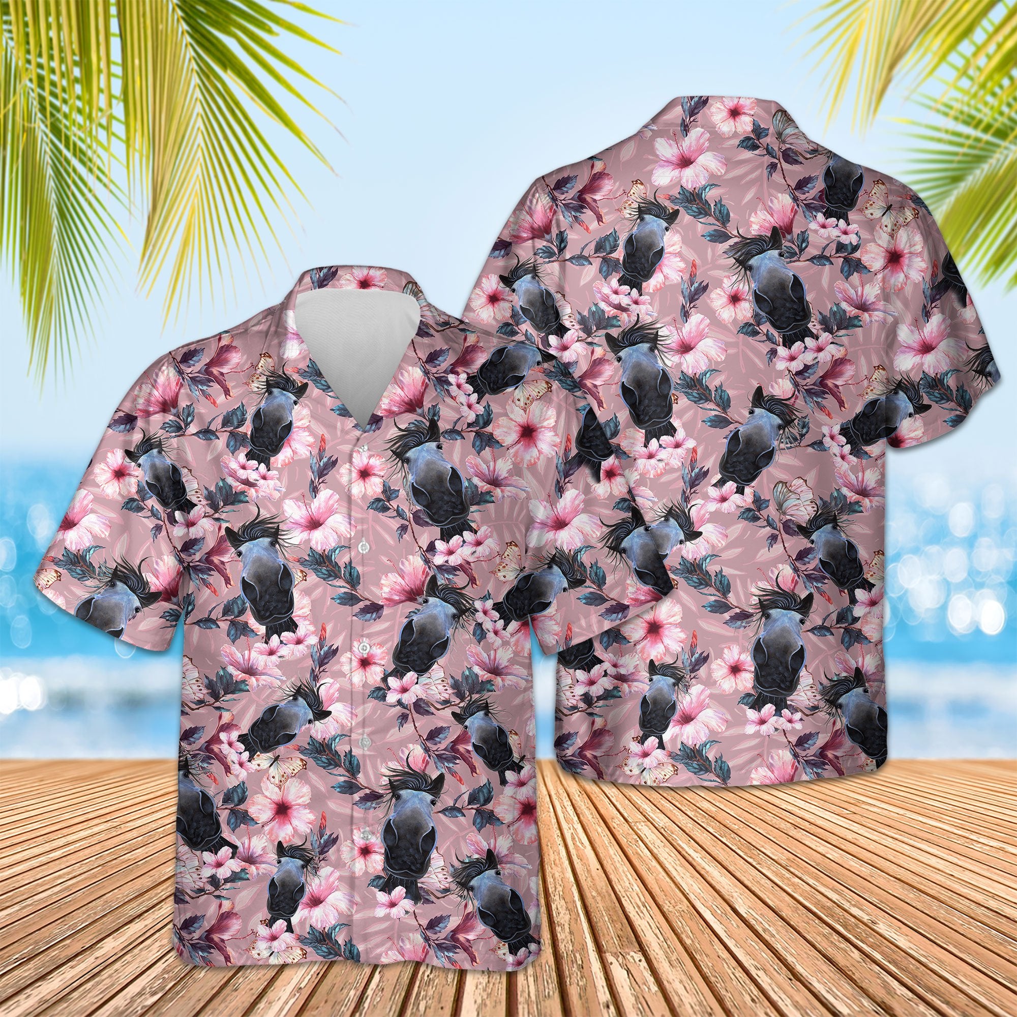 Horse Floral Hawaii Shirt Ha78576