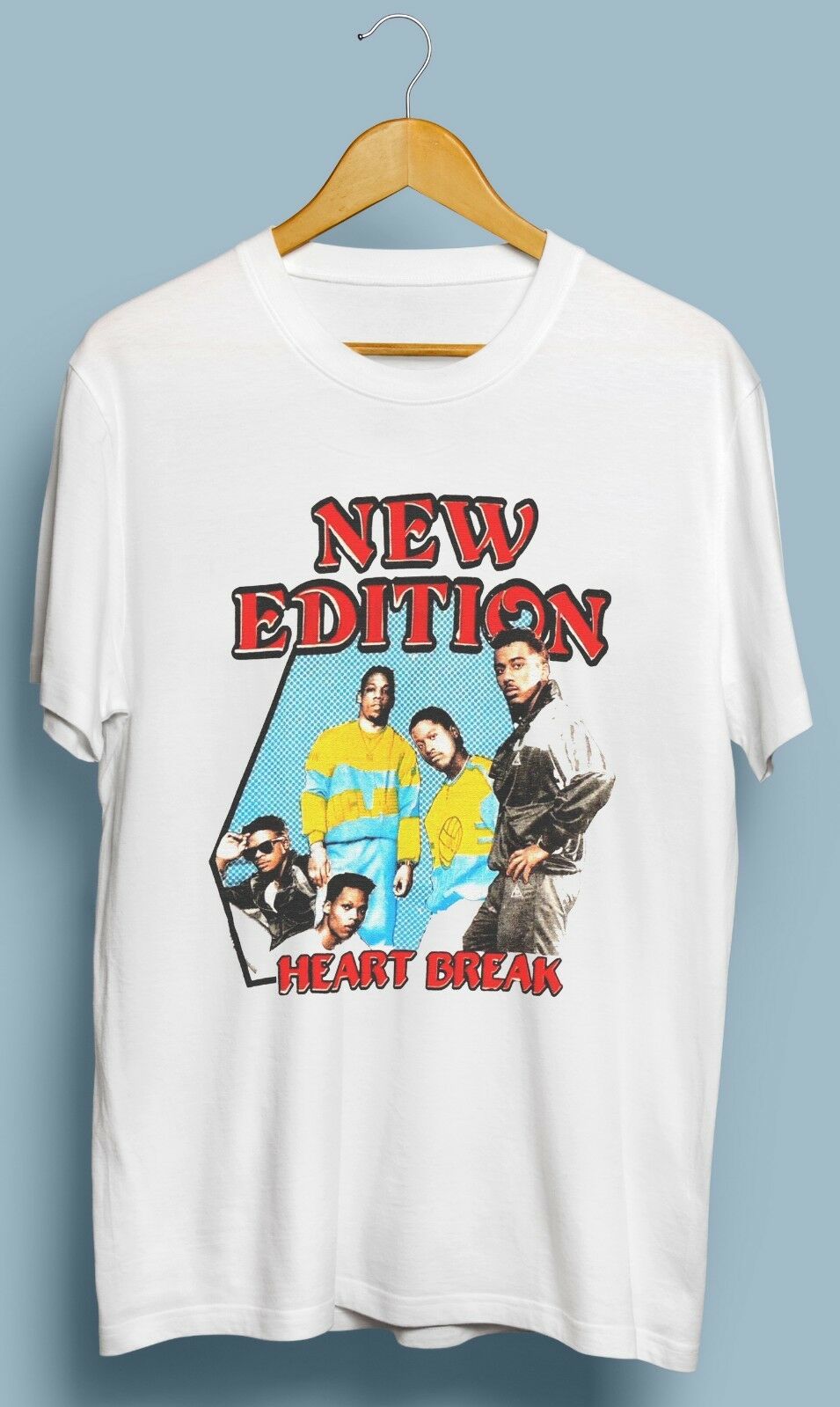 Vintage New Edition – Heart Break Gildan Tshirt Size S – 5XL