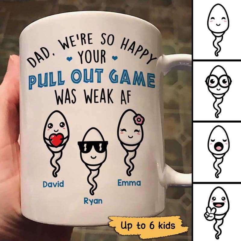 Pull Out Game Weak Af Funny Gift For Dad Personalized Mug