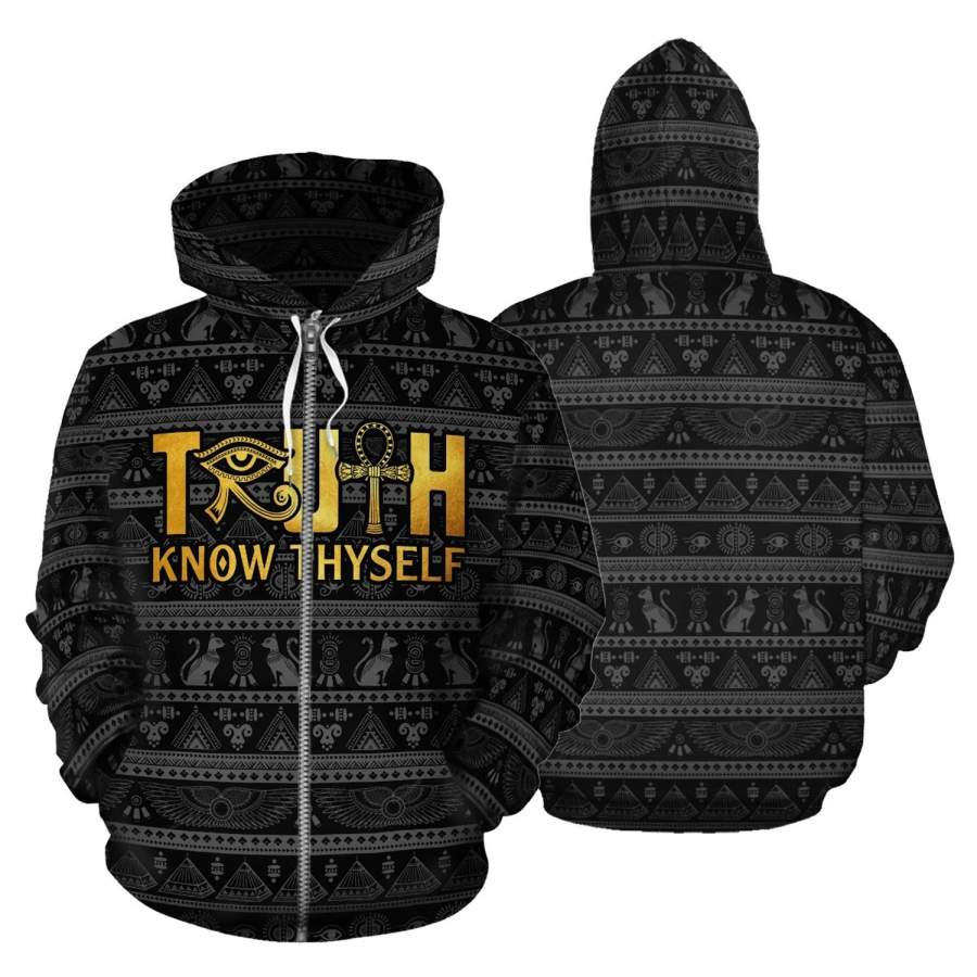 African Zip-Up Hoodie – African Truth Know Thyself Hoodie 1st