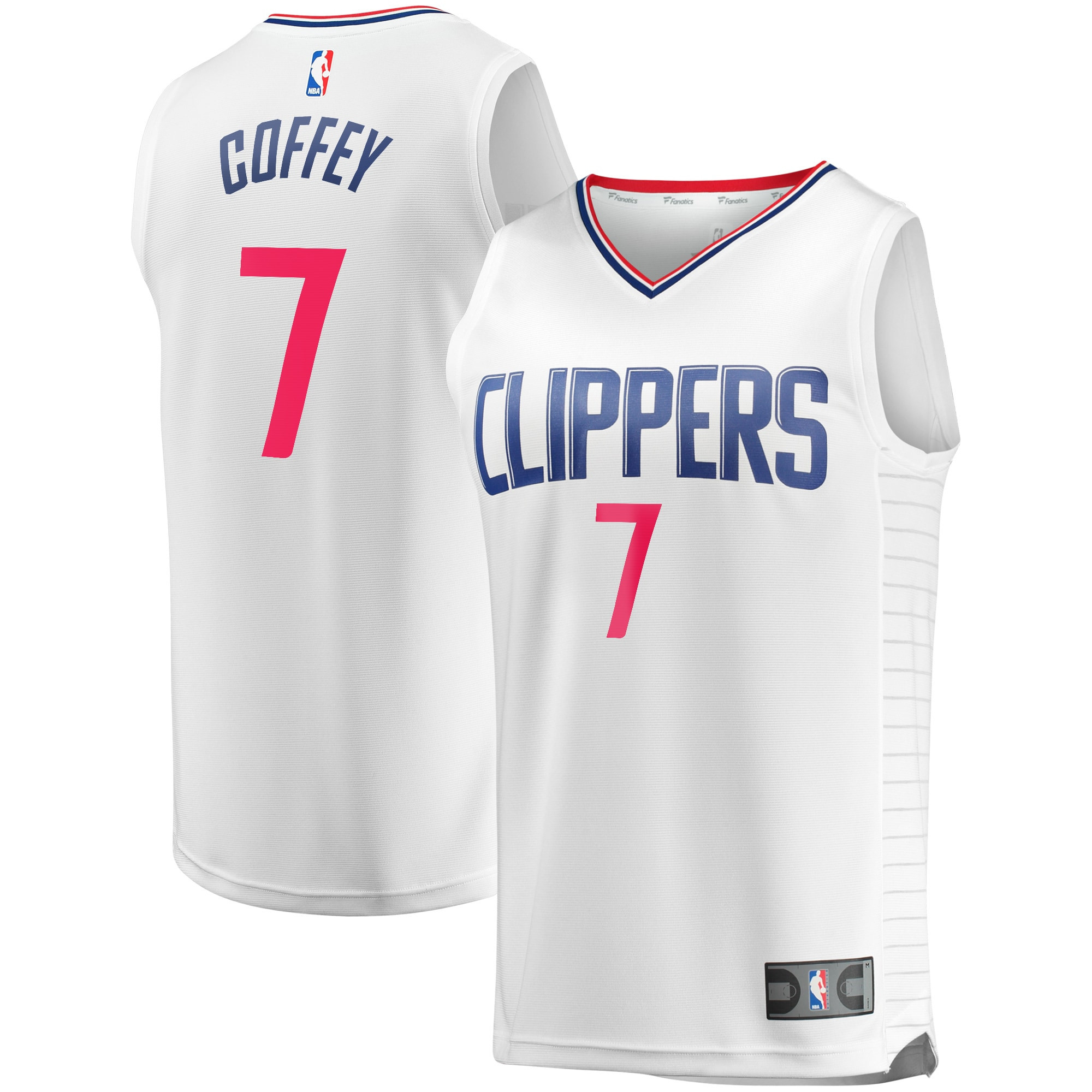 Amir Coffey La Clippers Fanatics Branded Fast Break Replica Player Jersey White – Association Edition NBA