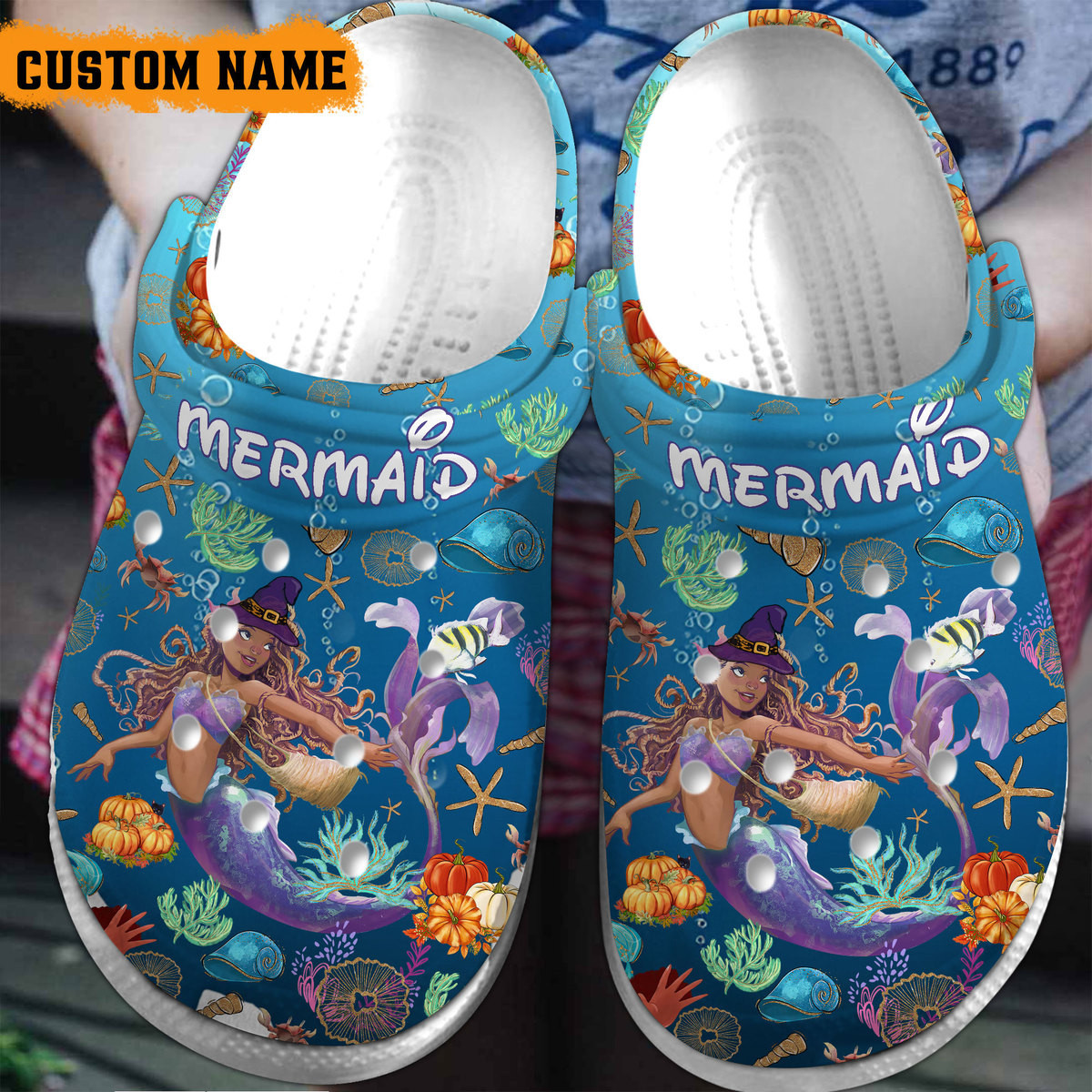 Mermaid Movie Crocss Clogs For Men Women And Kid Bm1411-1933