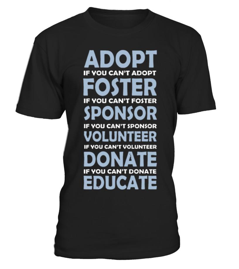 Adopt Rescue Animals Cute T-Shirt T Shirts C-Z3Dpz