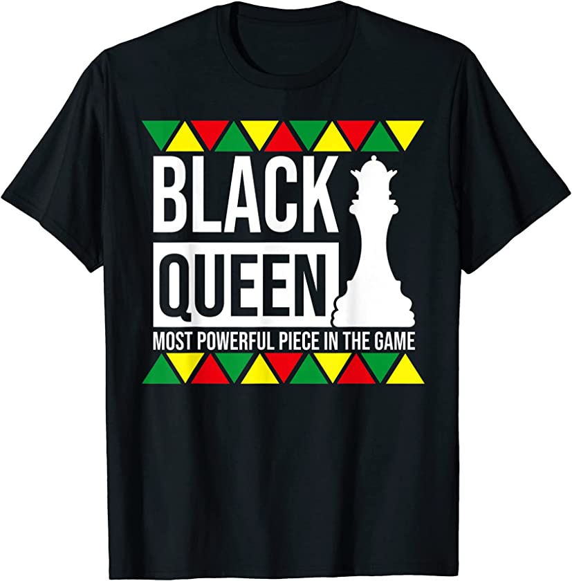 BLACK QUEEN Most Powerful Chess African American History T-Shirt