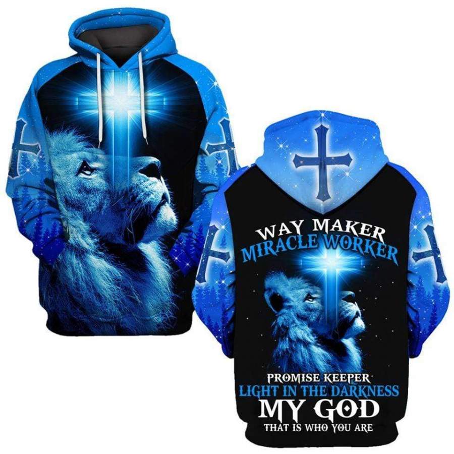 Way Maker Miracle Worker Lion Hoodie 3D All over print