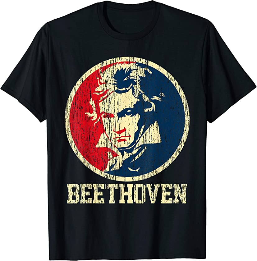 Beethoven T-Shirt Vintage Classical Composer Ludwig Van Tee T-Shirt