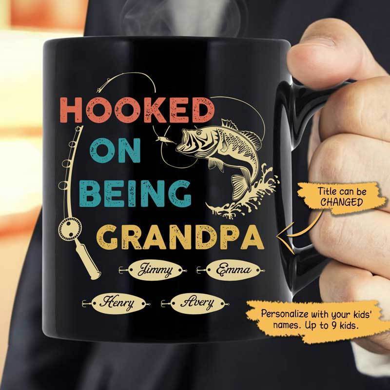 Hooked On Being Fishing Father‘S Day Personalized Coffee Mug