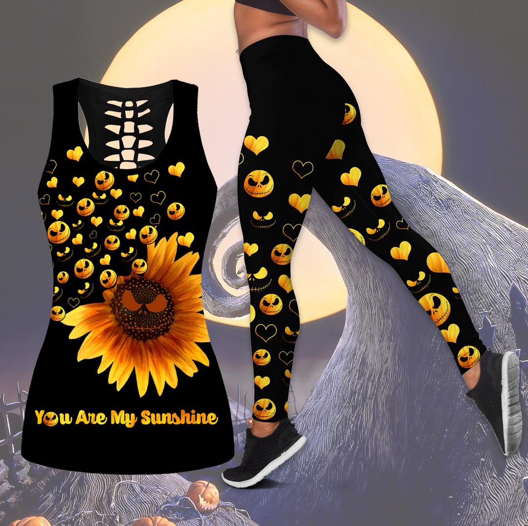 You Are My Sunshine Jack Skellington Women Tank Top Legging Set Outfit | 3D All Over Print | S – 5Xl Full Size | Ctljs67