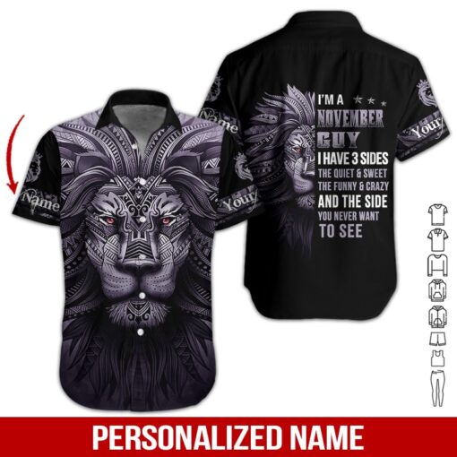 November Guy Lion Custom Hawaiian Shirt | For Men & Women | Hn2036