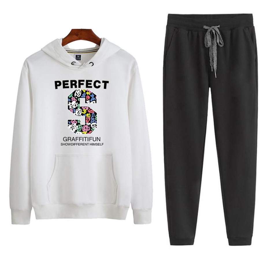 Graffiti Hoodie and Pants Perfect S Graffiti Set Sports Outfit Autumn Outfit Winter Outfit Hoodie and Pants for Adult