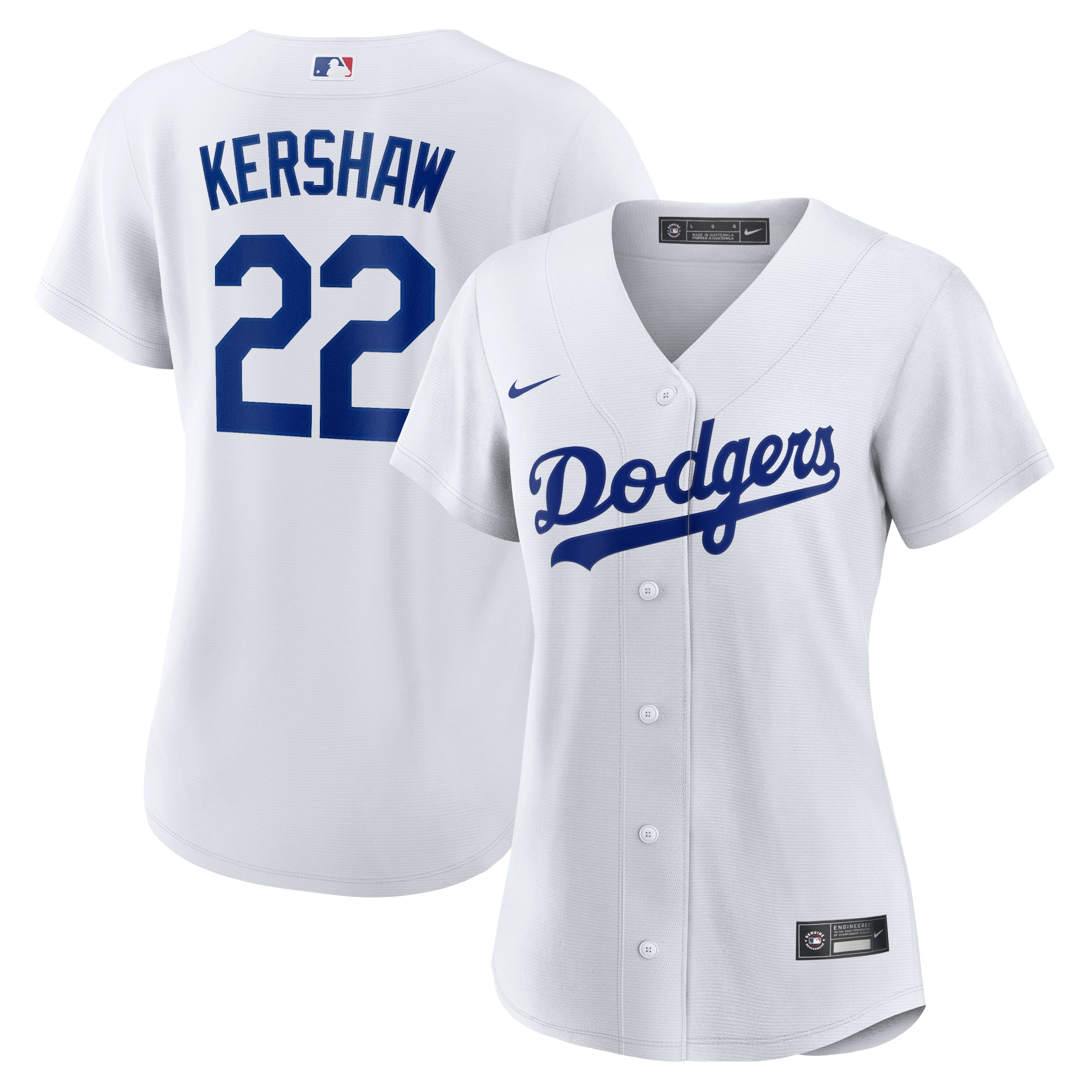 Clayton Kershaw Los Angeles Dodgers Women's Home Replica Player Jersey – White