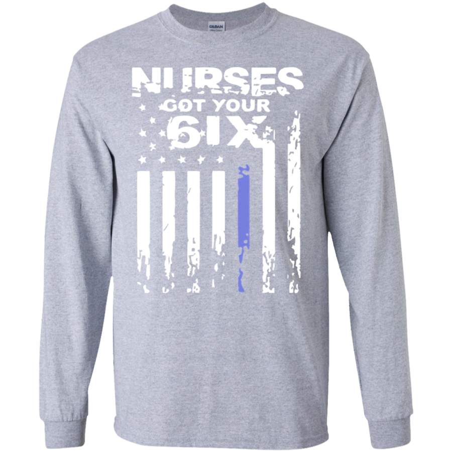 AGR NURSE SHIRT I GOT YOUR SIX WHITE SWEATSHIRT