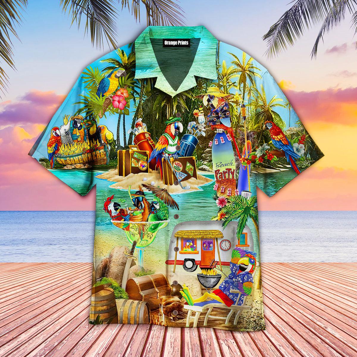 Parrots Party Of In Hawaiian Island Shirt For Men Women Ha63554