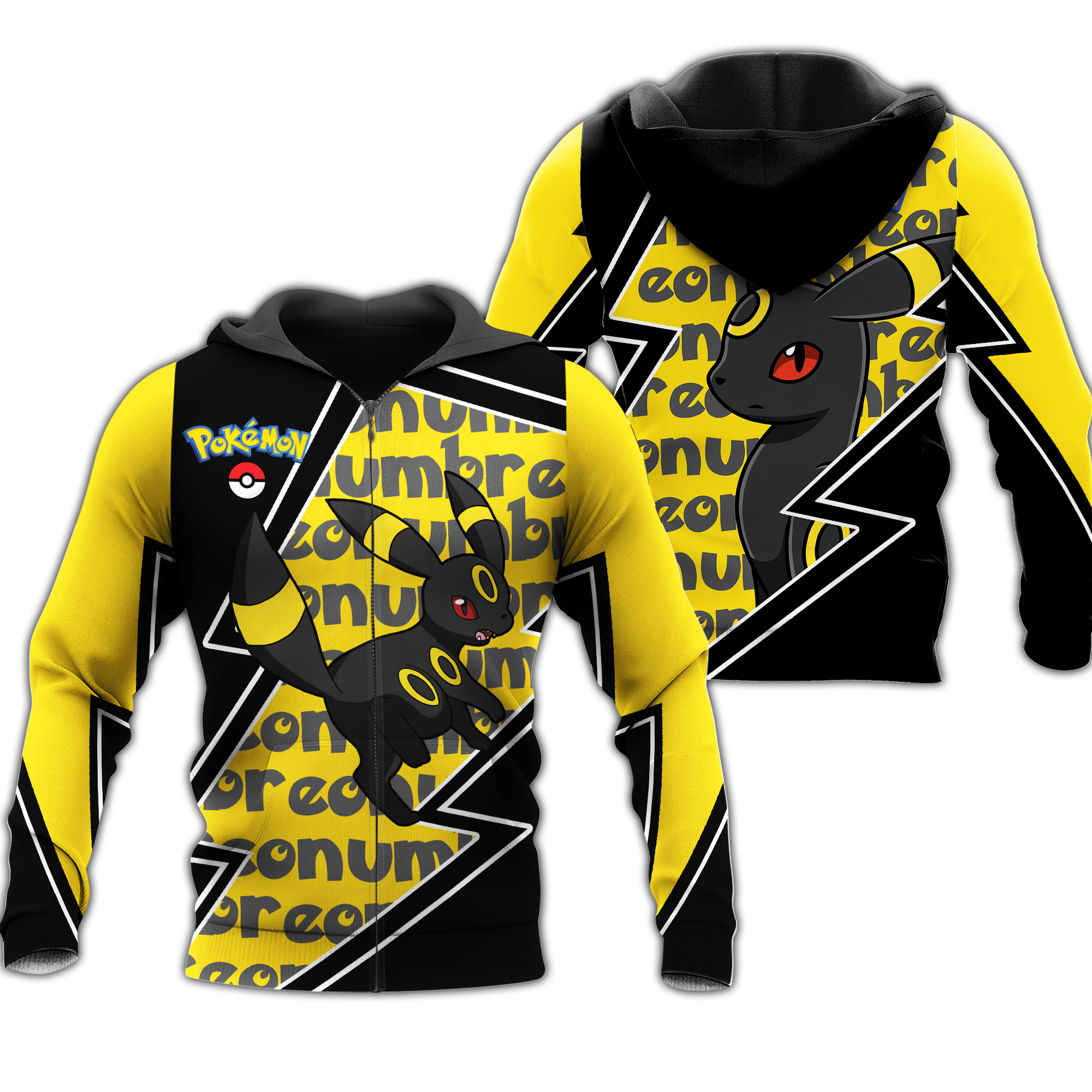 Umbreon Zip Hoodie Costume Pokemon Shirt Fan Gift Idea