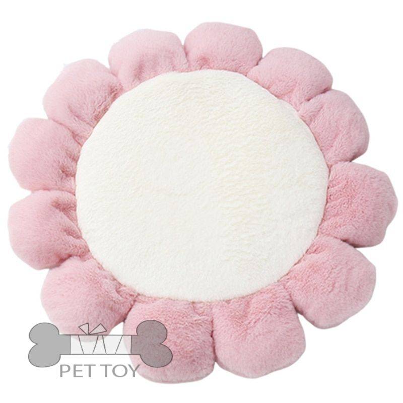 Cute Pet Mat Pet Products Round Flowers Rabbit Fluffy Mats Bed Cat Litter Dog Cushion Flower Carpet Dog Sofa Cat Blanket