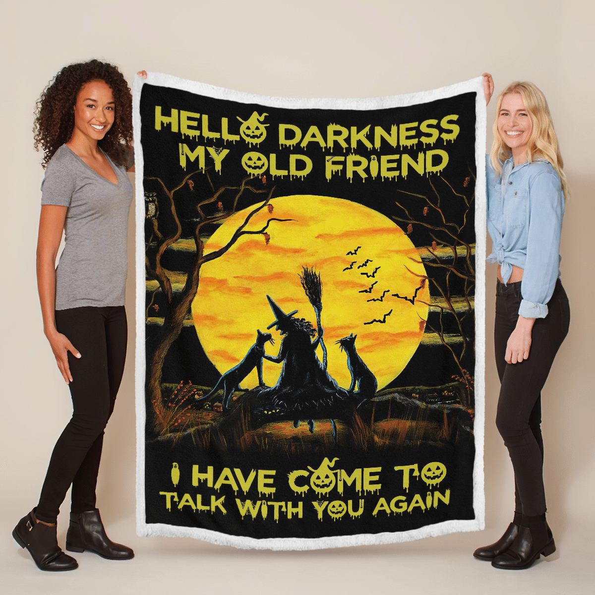 Wooni Hello My Darkness, Halloween Sherpa Blanket Wbl08032263