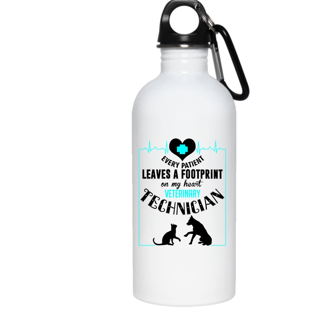 Veterinary Technician 20 Oz Stainless Steel Bottle,I Love Animals Outdoor Sports Water Bottle