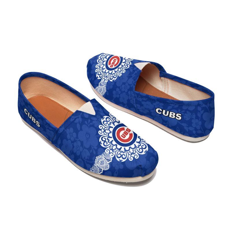 Topsportee Chicago Cubs Tropical Flowers Pattern Limited Edition Toms Slip On Shoes Nla015037