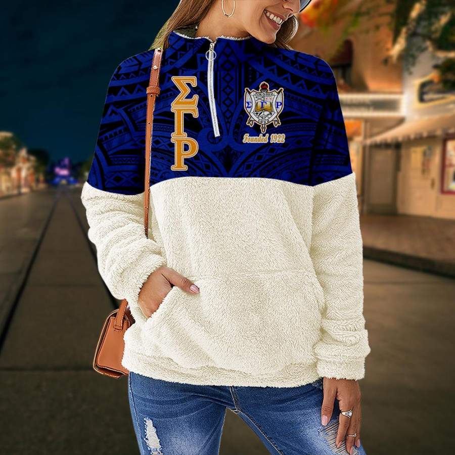 Sigma Gamma Rho fleece stand collar sweatshirt 3