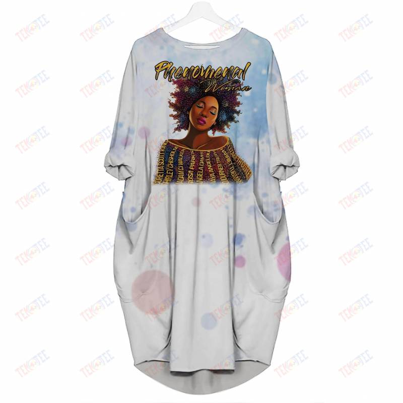 Temotee African Dress 8 – Phenomenal Women 3D Dress For Melanin Women Afro Girl Shirt African American Woman Gift Idea TMT3584