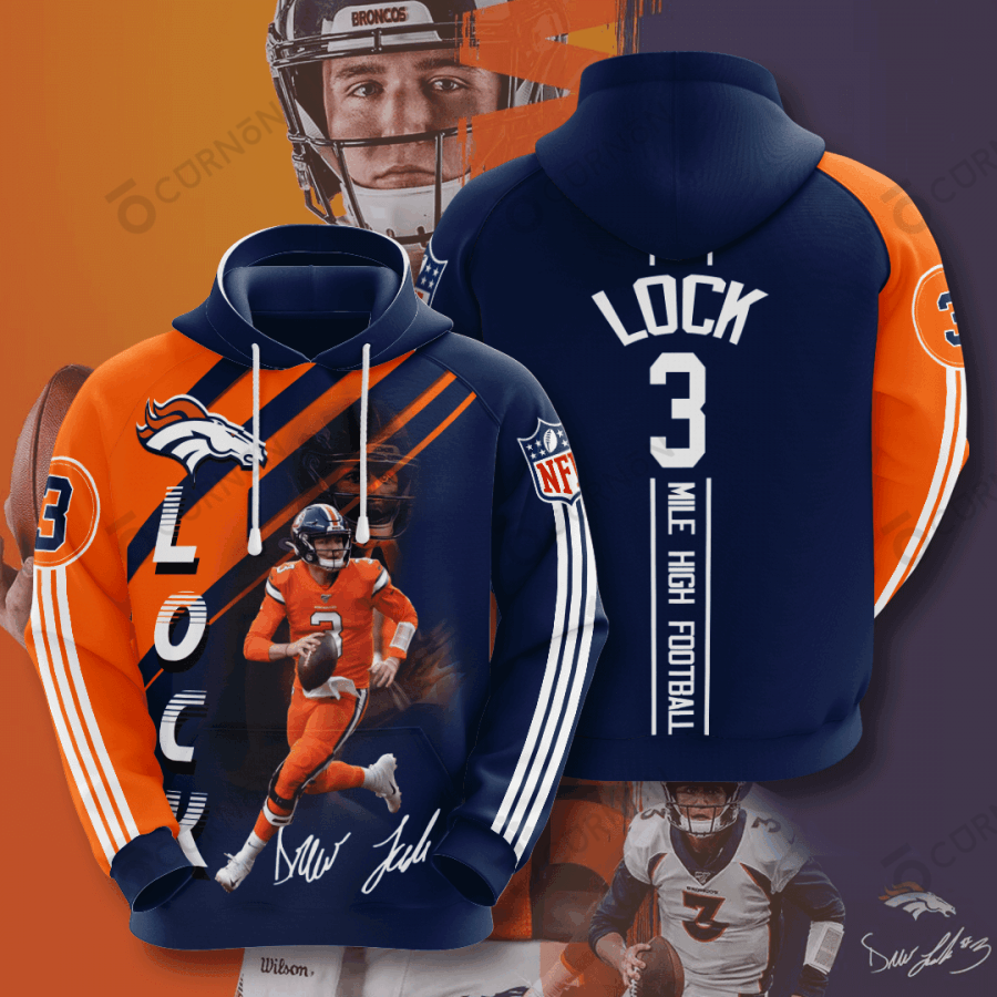 Denver Broncos 3D Hoodie