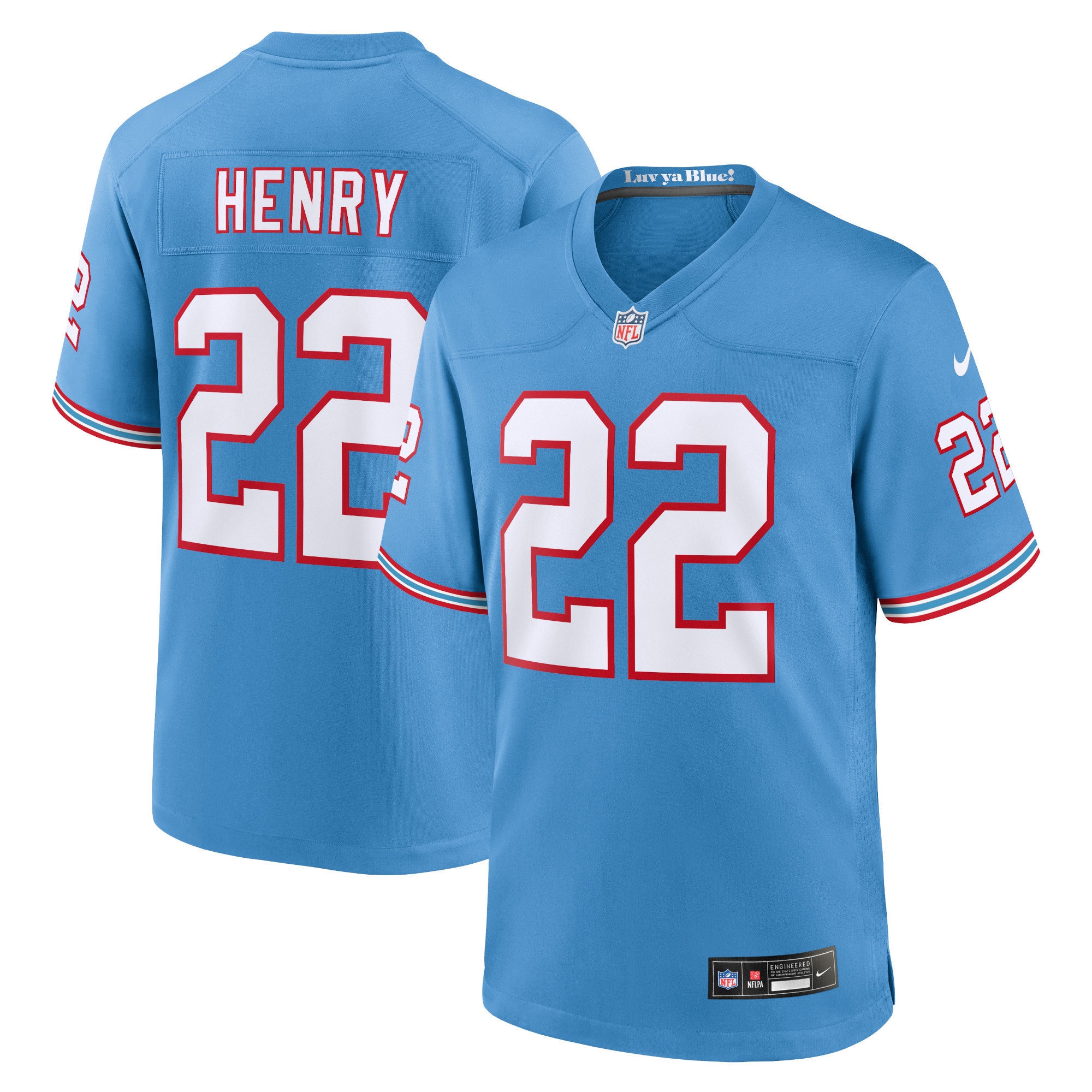 Youth Tennessee Titans Derrick Henry Light Blue Game Jersey 2