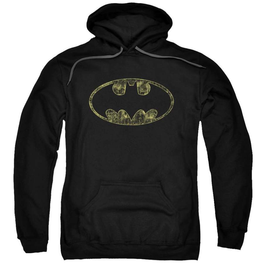 Batman – Tattered Logo Adult Pull Over Hoodie