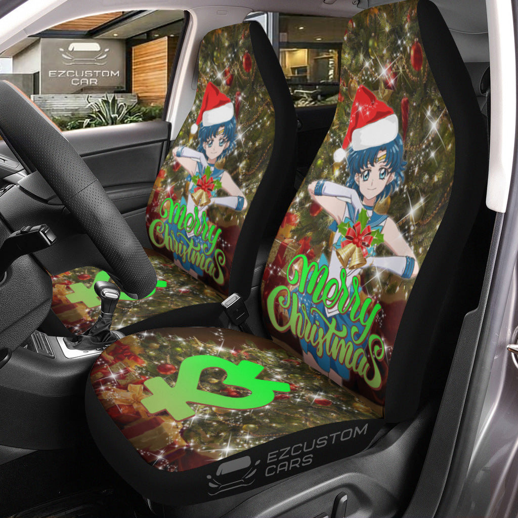 Sailor Moon Christmast Car Accessories Anime Car Seat Covers Sailor Mercury