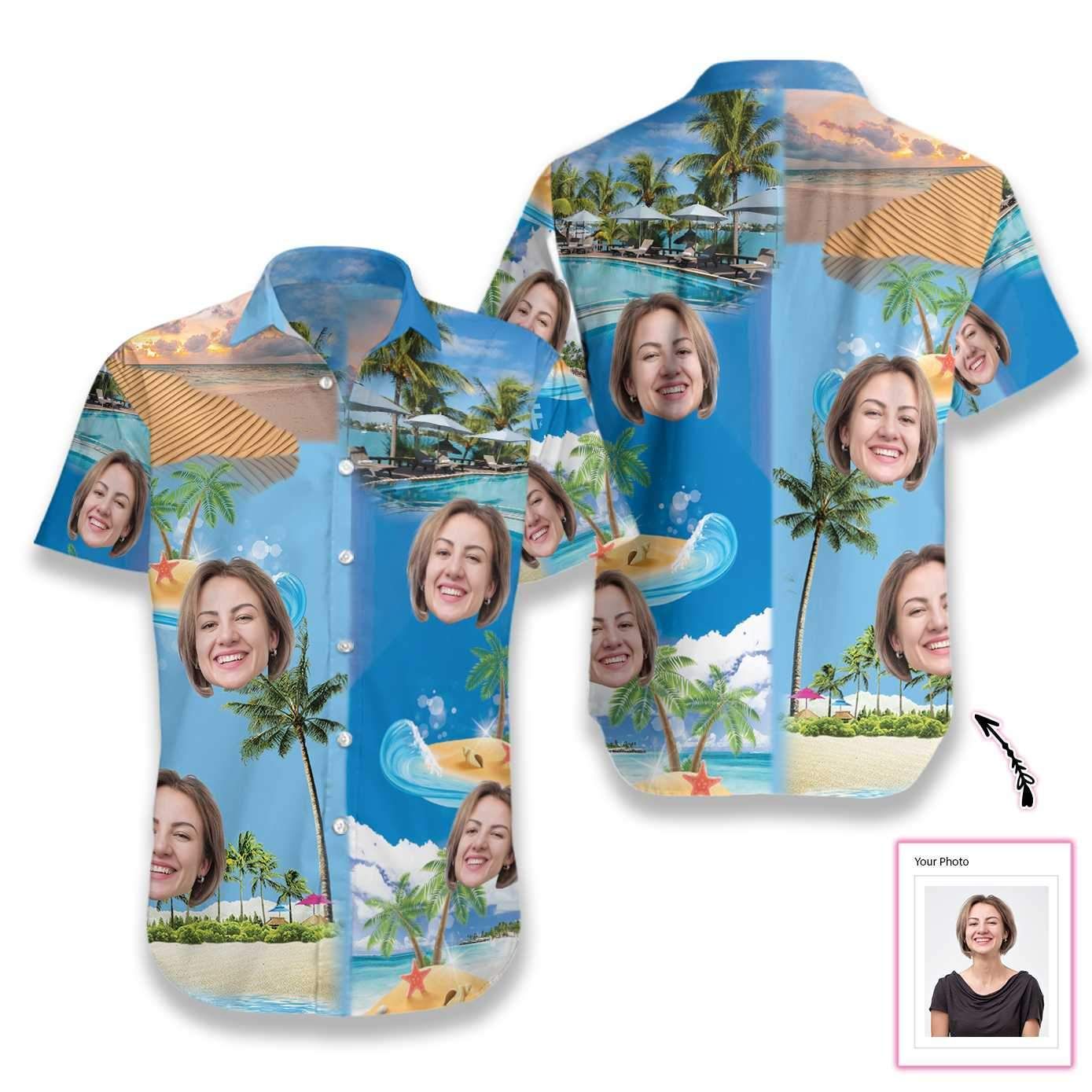 Felacia Personalized Funny Custom Face Hawaii Aloha Ha101382