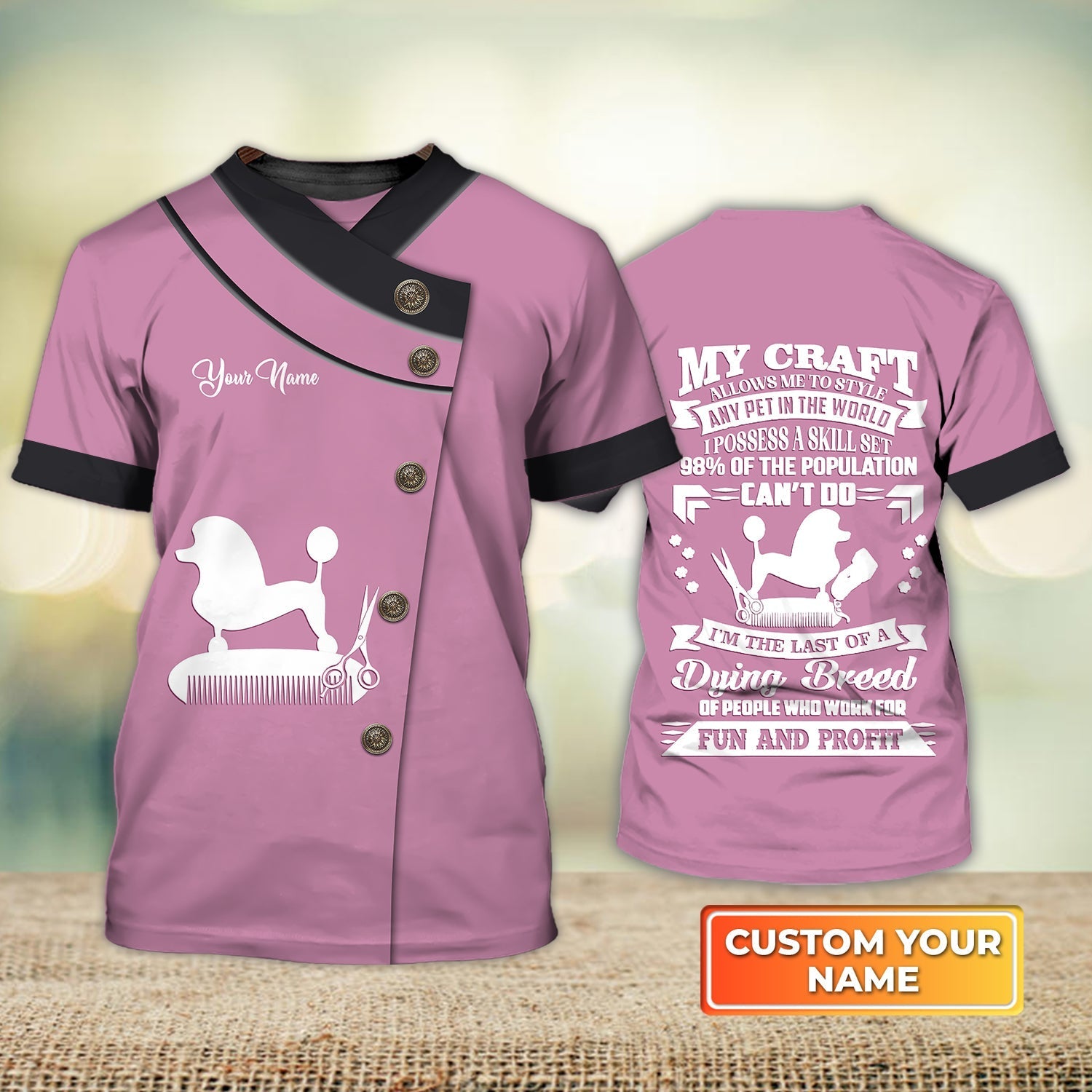 Custom Dog Groomer Shirts, Gift For Groomers My Craft Dog Groomer Pet Groomer Uniform Salon Pet