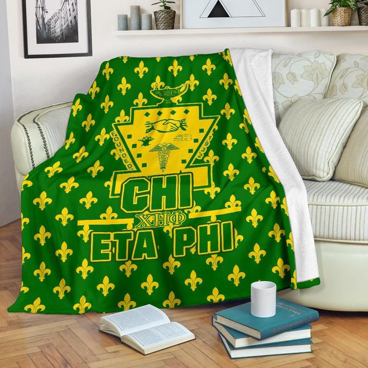 Wonderprint Home Set Chi Eta Phi Pattern Premium Blanket Lt10