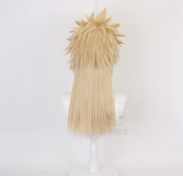 Anime Final Fantasy VII FF7 Cloud Strife Linen Blonde Cosplay Wigs Heat Resistant Hair Wig alx