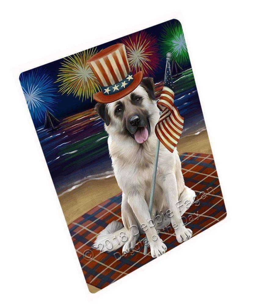 4Th Of July Firework Anatolian Shepherd Dog Blanket Blnkt49476