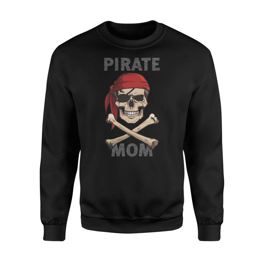 Pirate Skull Bone Mom Scary Halloween Sweatshirt