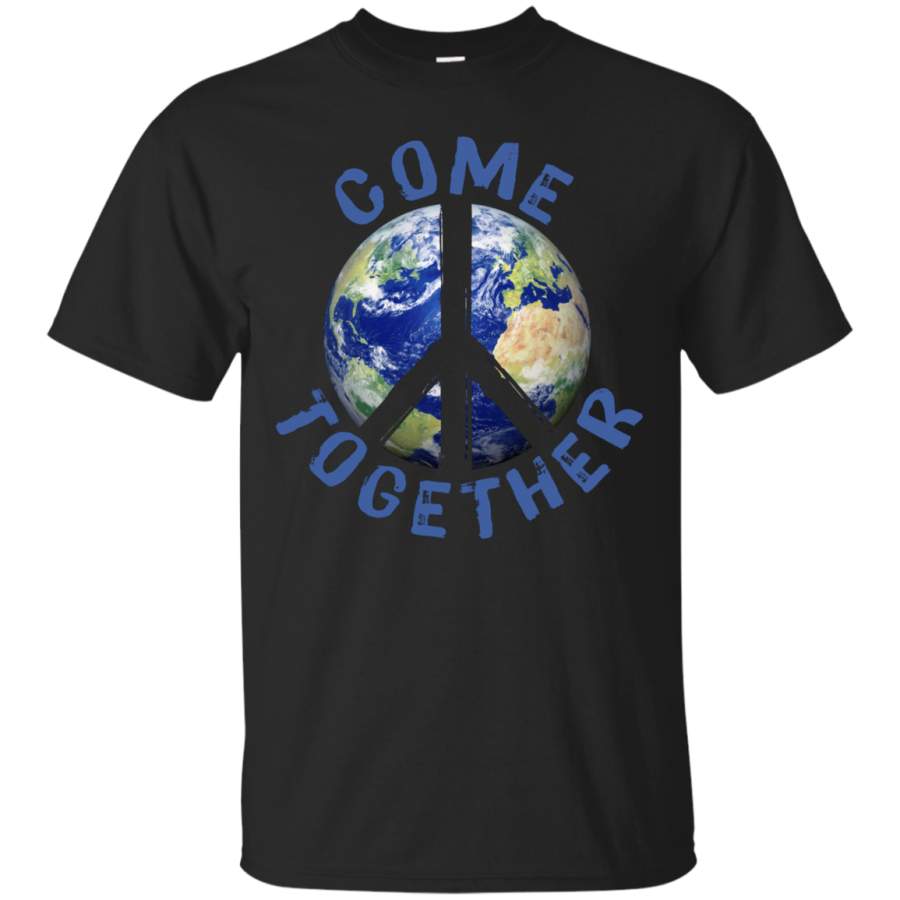 AGR Come Together Earth Love World Peace Sign Activist Shirt