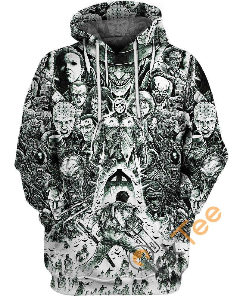 All Horror Characters Hoodie 3D