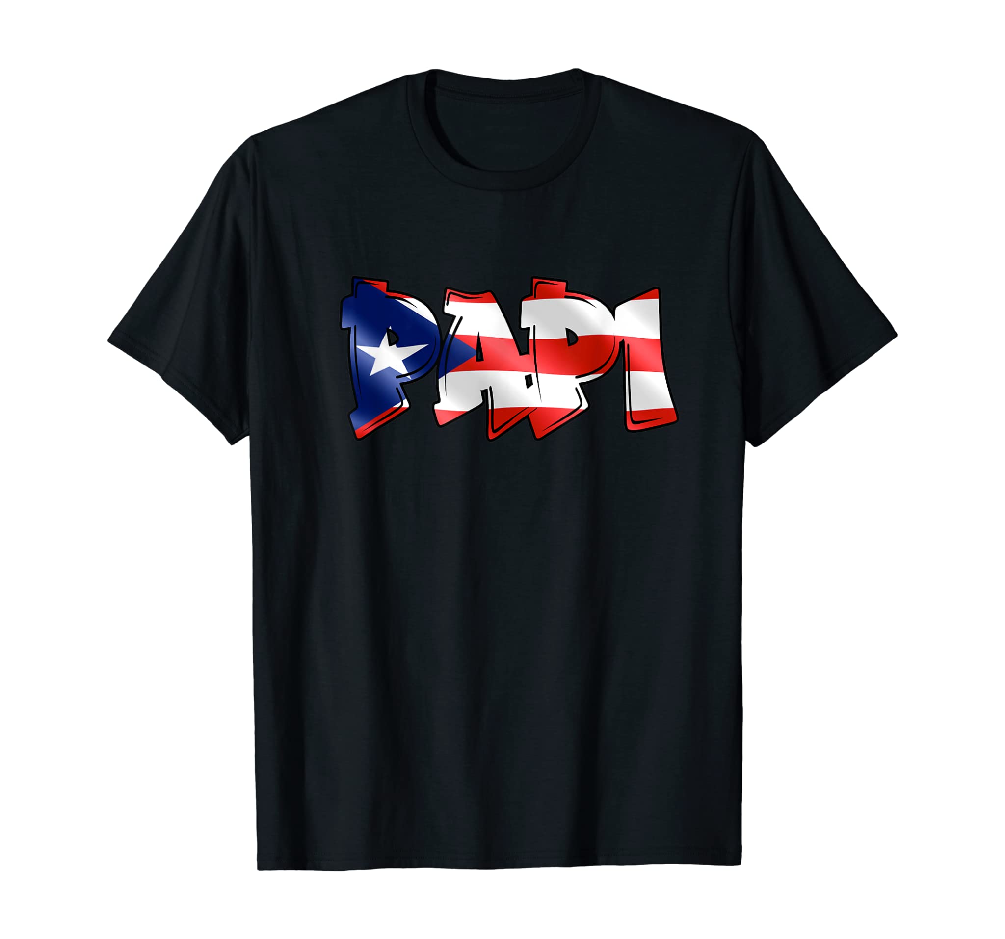 Mens Papi Puerto Rican Flag PR Pride Father Dad Boricua T-Shirt