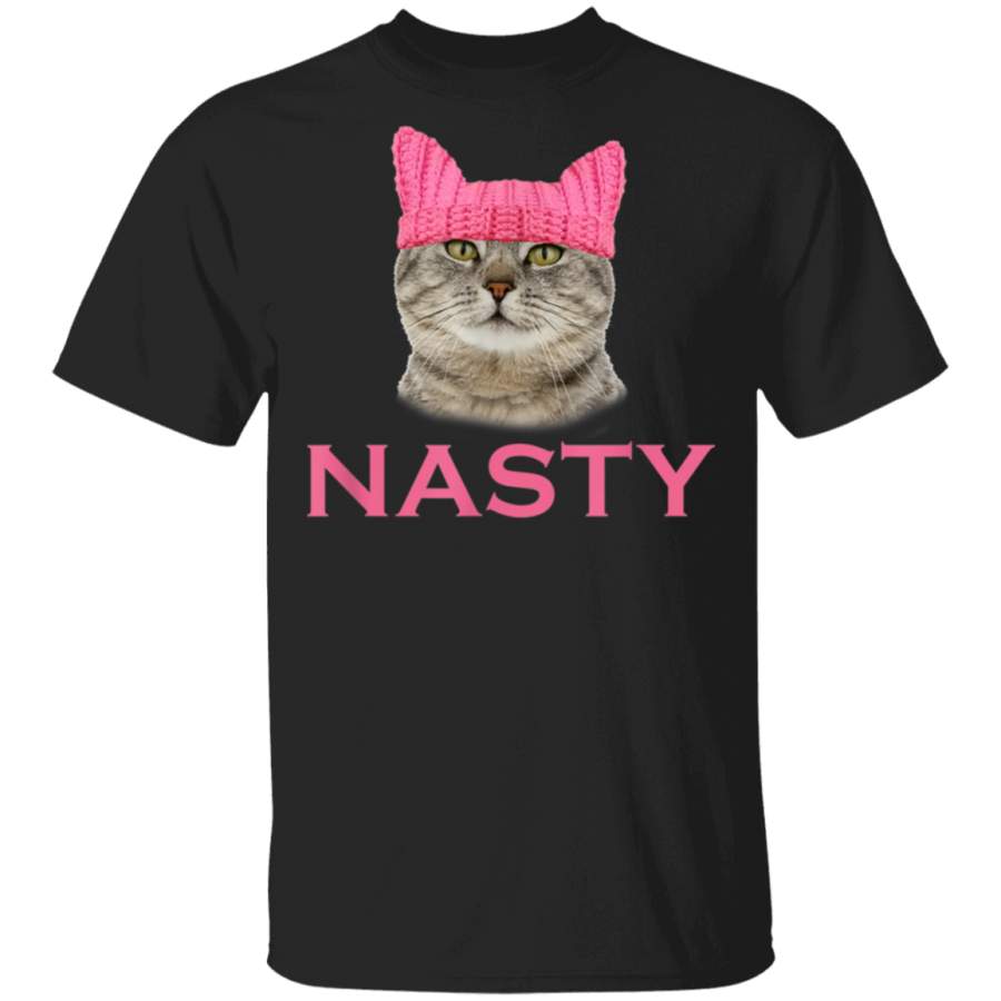 Nasty Resist Persist Protest March Cat Hat TShirt