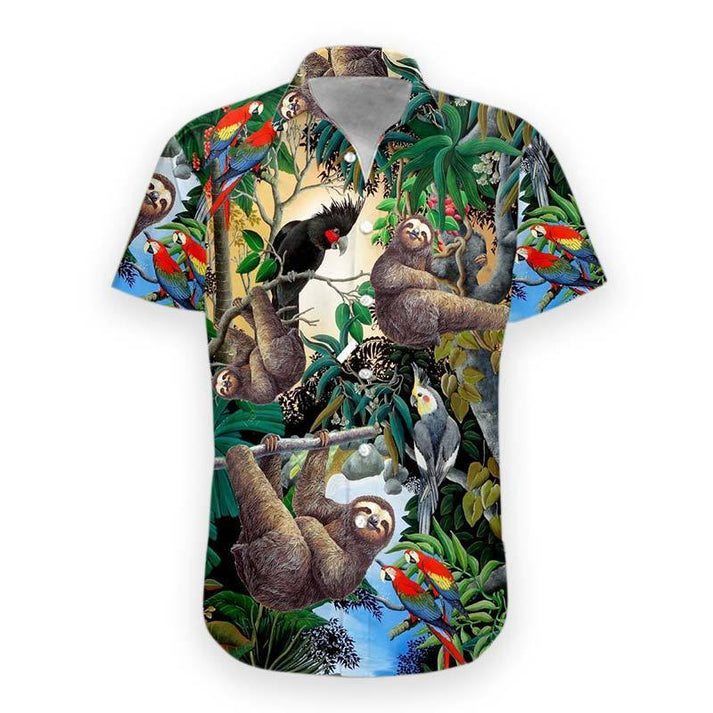 Lovelypod – 3D Sloth Hawaii Shirt For Men And Women, Sloth Summer Aloha Shirt, Summer Gift For Him